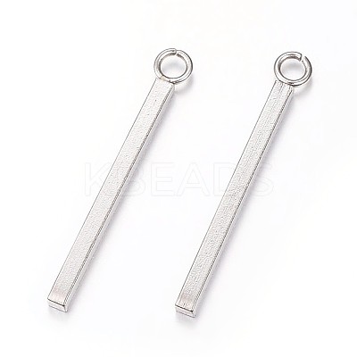 Tarnish Resistant 304 Stainless Steel Bar Pendants X-STAS-P186-05P-33mm-1