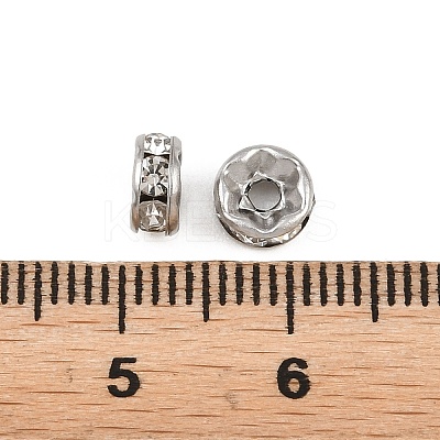 304 Stainless Steel Rhinestone Spacer Beads STAS-N133-02A-01P-1