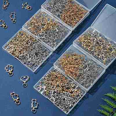 40Pcs 2 Colors Alloy Swivel Snap Hook Clasps FIND-FS0004-73B-1