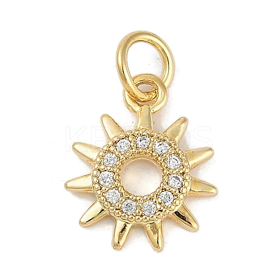 Rack Plating Brass Micro Pave Cubic Zirconia Pendants LS-KK-H509-06G-1