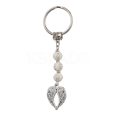 Tibetan Style Alloy Pendants Keychain KEYC-JKC00892-1