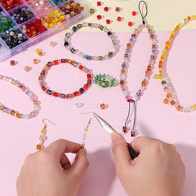 2 Bags Imitation Artificial Crystal Glass Beads GLAA-SZ0001-95C-05-1