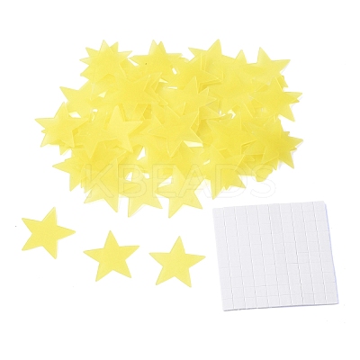 100Pcs Luminous PP Plastic Wall Stickers DIY-H162-83A-1