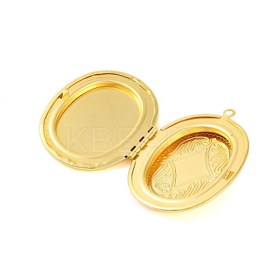 Rack Plating Brass Locket Pendants LS-KK-K277-09G-1