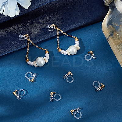 30Pcs 304 Stainless Steel Clip-on Earring Findings STAS-UN0051-65-1