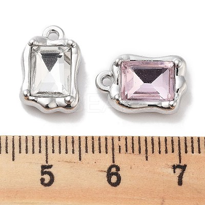 Rack Plating Alloy Rhinestone Charms PALLOY-F311-18P-1