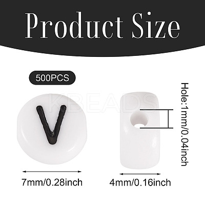 500Pcs Acrylic Beads SACR-TA0001-55V-1