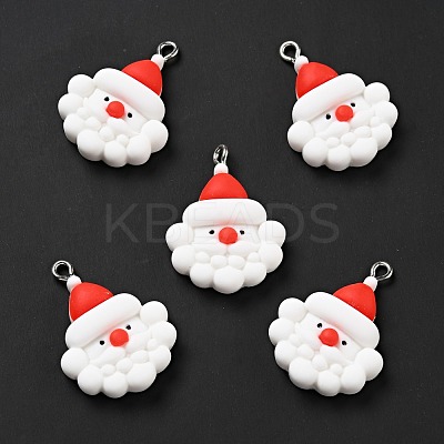Christmas Opaque Resin Pendants RESI-G043-A08-1