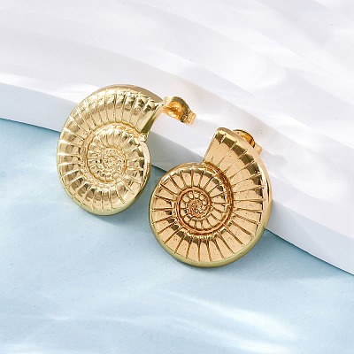 304 Stainless Steel Stud Earrings for Women EJEW-L296-020G-1