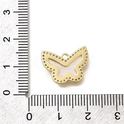Brass Micro Pave Cubic Zirconia Pendants KK-Q035-05G-1