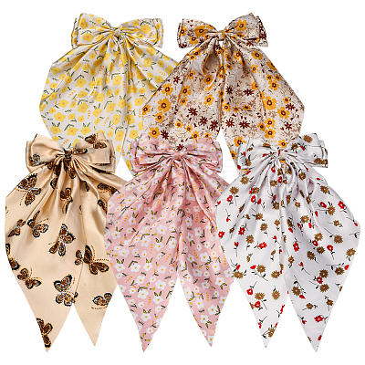 5Pcs 5 Colors Cloth Snap Hair Clips PHAR-SP0001-21-1