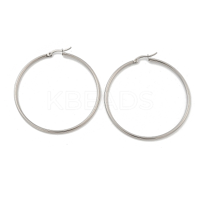 Tarnish Resistant 304 Stainless Steel Big Hoop Earrings LS-EJEW-F105-04P-1