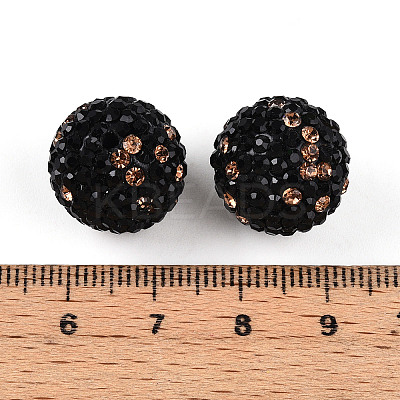 Polymer Clay Pave Rhinestone Beads RB-T018-01I-1