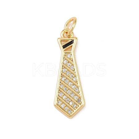 Brass Micro Pave Clear Cubic Zirconia Pendants KK-P339-21G-02-1