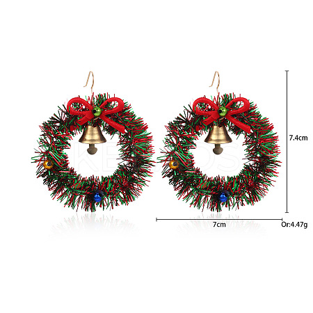 Christmas Alloy Dangle Earrings FS-WGC5D36-06-1