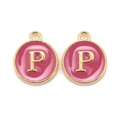 Golden Plated Alloy Enamel Charms X-ENAM-S118-08P-1