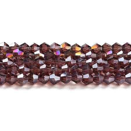 Transparent Electroplate Glass Beads Strands EGLA-A039-T2mm-B05-1