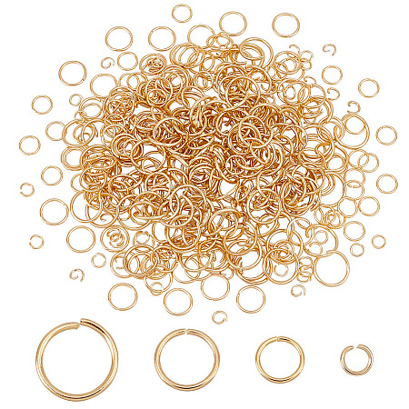 400Pcs 4 Styles 304 Stainless Steel Open Jump Rings STAS-GA0001-66-1