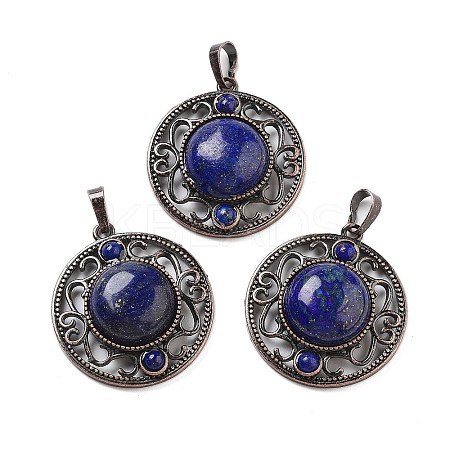 Natural Dyed Lapis Lazuli Pendants G-Q158-03A-R04-1