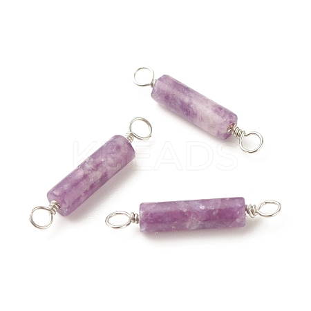 Natural Lilac JadeConnector Charms PALLOY-JF01574-10-1