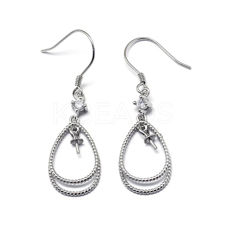 925 Sterling Silver Dangle Earring Findings STER-L057-051P-1