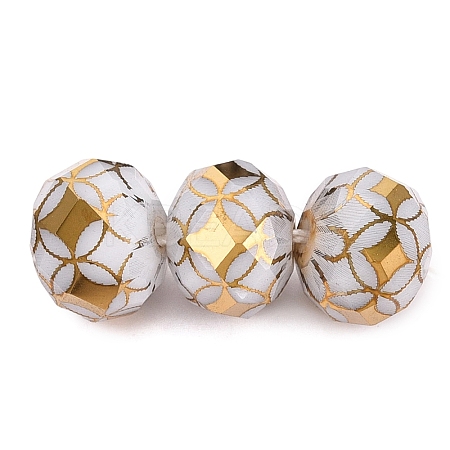 Electroplate Glass Beads EGLA-N026-01A-M02-1