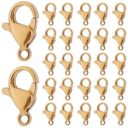 304 Stainless Steel Lobster Claw Clasps STAS-SP0001-73D-1