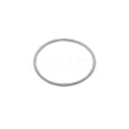 3mm 304 Stainless Steel Spring Bracelet BJEW-WH0016-07P-1