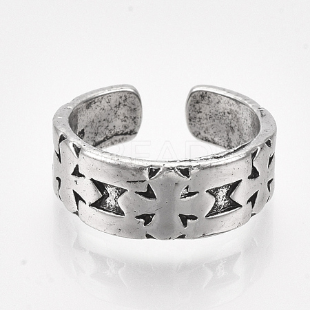 (Jewelry Parties Factory Sale)Alloy Cuff Finger Rings RJEW-T008-25-1