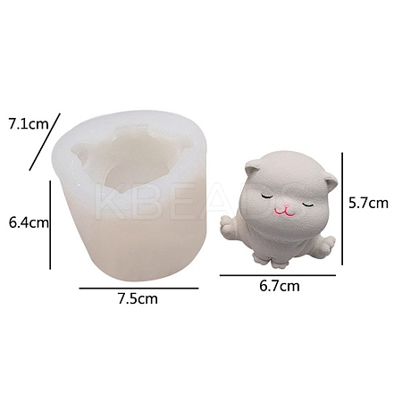 3D Cartoon Cat DIY Food Grade Silicone Molds PW-WG69102-02-1