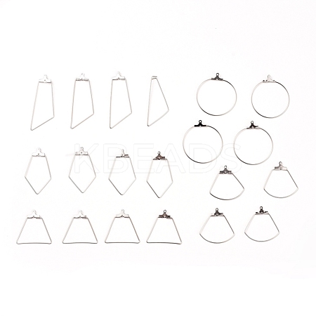 304 Stainless Steel Wire Pendants STAS-X0017-15P-1