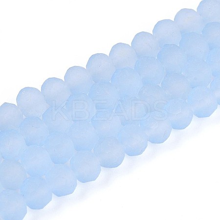 Baking Paint Frosted Glass Beads Strands LS-FGLA-N003-6mm-01-1