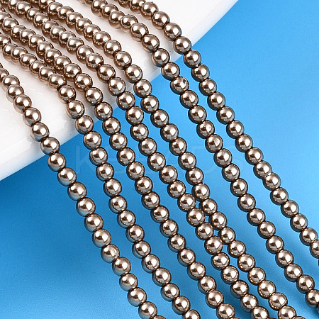 Baking Paint Pearlized Glass Pearl Bead Strands HY-N002-2mm-A06-1