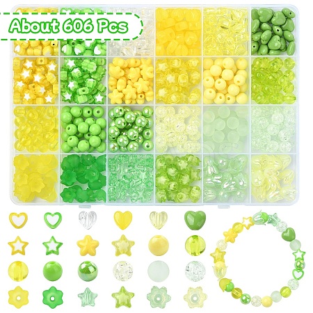 DIY Mixed Shapes Acrylic Beads Bracelets Making Kits DIY-YW0010-42-1