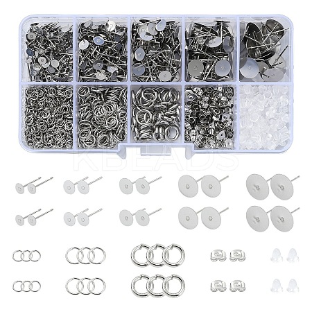 DIY 304 Stainless Steel Stud Earring Making Kits DIY-YW0010-50-1