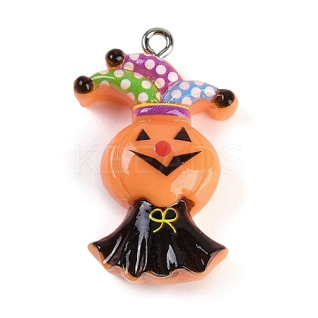 Halloween Theme Resin Pendants RESI-M046-01N-1