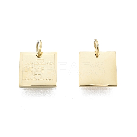 Ion Plating(IP) 304 Stainless Steel Charms STAS-T060-18G-1