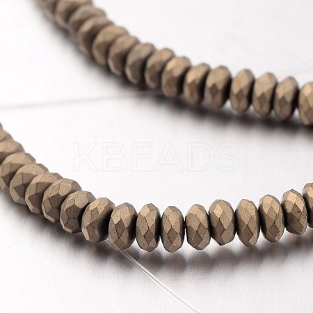 Electroplate Non-magnetic Synthetic Hematite Bead Strands G-F300-48A-F06-1
