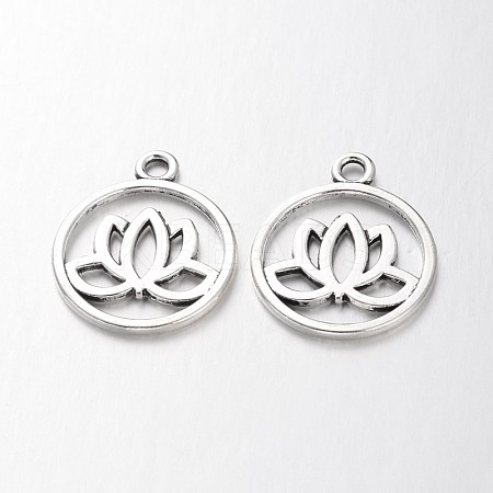 Tibetan Style Filigree Alloy Pendants LS-TIBEP-5354-AS-LF-1
