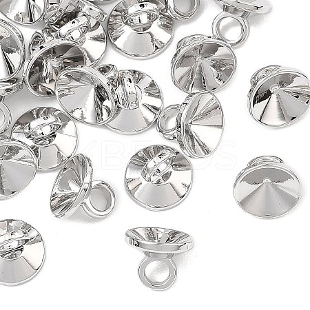 SHEGRACE Brass Bead Cap Bails XGRQ1U388-376P-1