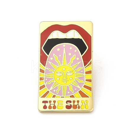 The Sun with Lip Enamel Pins JEWB-G020-13G-1