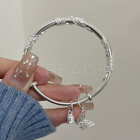 Simple Style Adjustable Brass Charm Bangles for Women FS-WG003F2-03-1