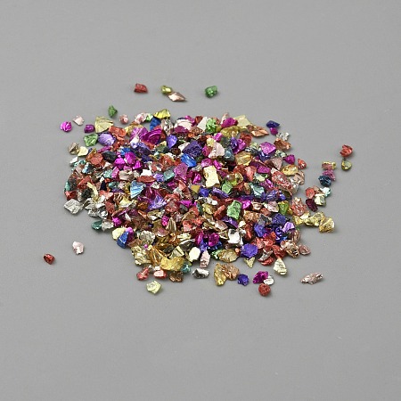 Electroplated Glass Beads GLAA-WH20001-01B-1