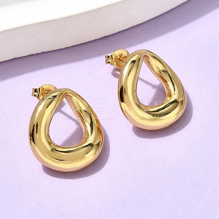 Teardrop 201 Stainless Steel Stud Earrings EJEW-Z151-03G-1