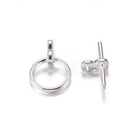 Tibetan Style Toggle Clasps TIBE-AB2035Y-S-NF-1