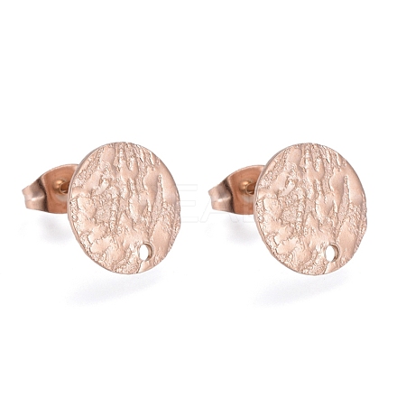 Ion Plating(IP) 304 Stainless Steel Stud Earring Findings STAS-M228-U01-03RG-1