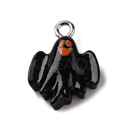 Halloween Theme Opaque Resin Pendants RESI-D075-01G-1