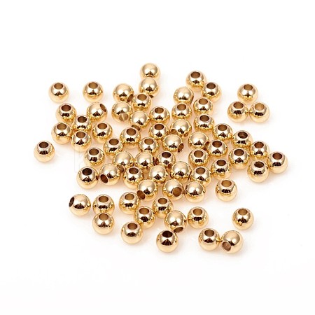 Brass Solid Beads KK-WH0034-02B-G-1