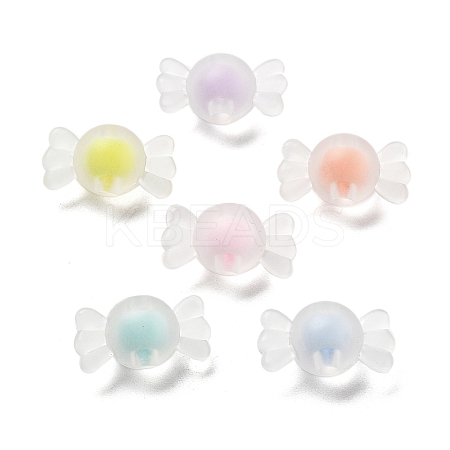 Frosted Transparent Acrylic Beads OACR-A032-26-1