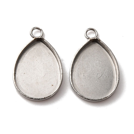 304 Stainless Steel Pendant Cabochon Settings STAS-D379-08A-P-1